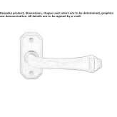 Brass door handle on a rosette Orrville