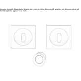 Recessed brass door handle with lock Aratoca