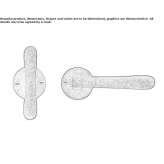 Bronze door handle on a rosette Anthiro