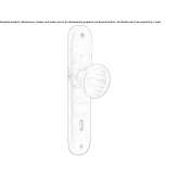 Bronze door handle on the back plate Gillen