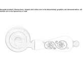 Brass door handle on a rosette Pyli