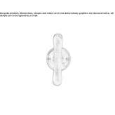 Metal door handle in a modern style Anthiro
