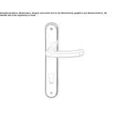Brass handle on a sign with a lock Visan