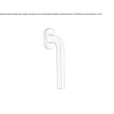 DK steel window handle on a rosette Sunbury