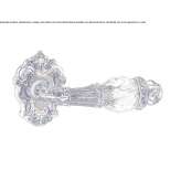Mosiężna klamka z kryształami Swarovski® Crystals na różu Arandas