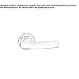 Brass door handle on a rosette Choros