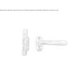 Metal door handle in a modern style Anthiro