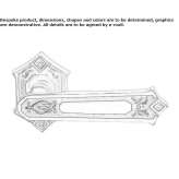 Brass door handle on a rosette Greoni