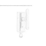 Metal window handle with lock Anthiro