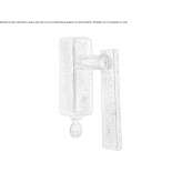 Bronze window handle with lock on the back plate Anthiro