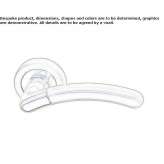 Brass door handle Gueux