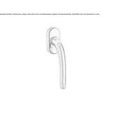 DK brass window handle on a rosette Sunbury