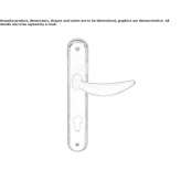 Brass handle on a sign with a lock Tiedra