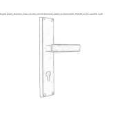 Bronze door handle on the back plate Mamolar