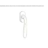 DK brass window handle on a rosette Sunbury