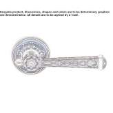 Brass door handle on a rosette Viol