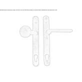 Iron door handle with lock Anthiro