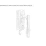 Bronze window handle with lock on the back plate Anthiro