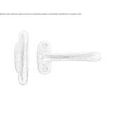 Bronze door handle on the back plate Anthiro