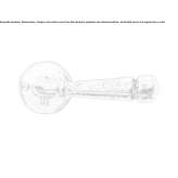 Metal handle on a rosette Anthiro
