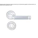 Brass handle on a rosette with a lock Lamlash
