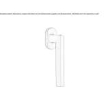 DK steel window handle on a rosette Sunbury