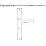 Brass handle on the back plate Millisle