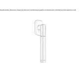 DK steel window handle on a rosette Sunbury