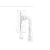 Metal window handle with lock Anthiro