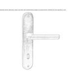 Bronze handle on the back plate with a lock Gillen