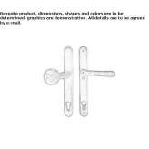 Metal window handle on the back plate Anthiro