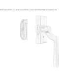 Bronze window handle on the back plate Anthiro