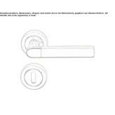 Brass handle on a rosette with a lock Dongo