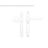 Bronze door handle with lock Anthiro