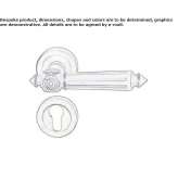 Brass handle on a rosette with a lock Saxilby