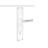 Bronze door handle on the back plate Mamolar