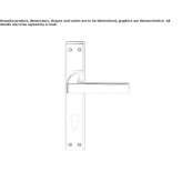 Brass handle on a sign with a lock Anento