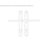 Iron handle on backplate with lock Anthiro