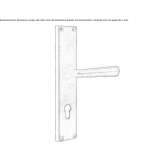 Bronze door handle on the back plate Mamolar