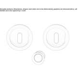 Recessed brass door handle Zons