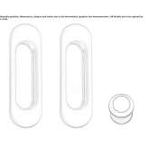 Recessed brass door handle Sunbury