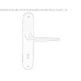 Bronze door handle on the back plate Gillen