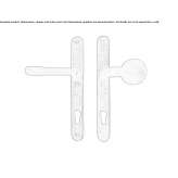 Bronze door handle on the back plate Anthiro
