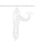 Wrought iron door handle on backplate Hulben