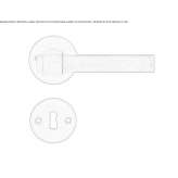 Iron handle on a rosette with a lock Kaukauna