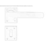 Iron handle on a rosette with a lock Leiwen