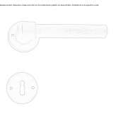 Iron handle on a rosette with a lock Presas