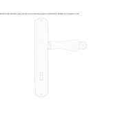 Classic style iron door handle on the back plate Couzeix