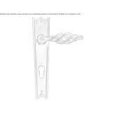 Iron handle on the back plate Aunon