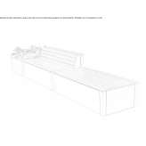 Resysta and steel sectional bench Sagas